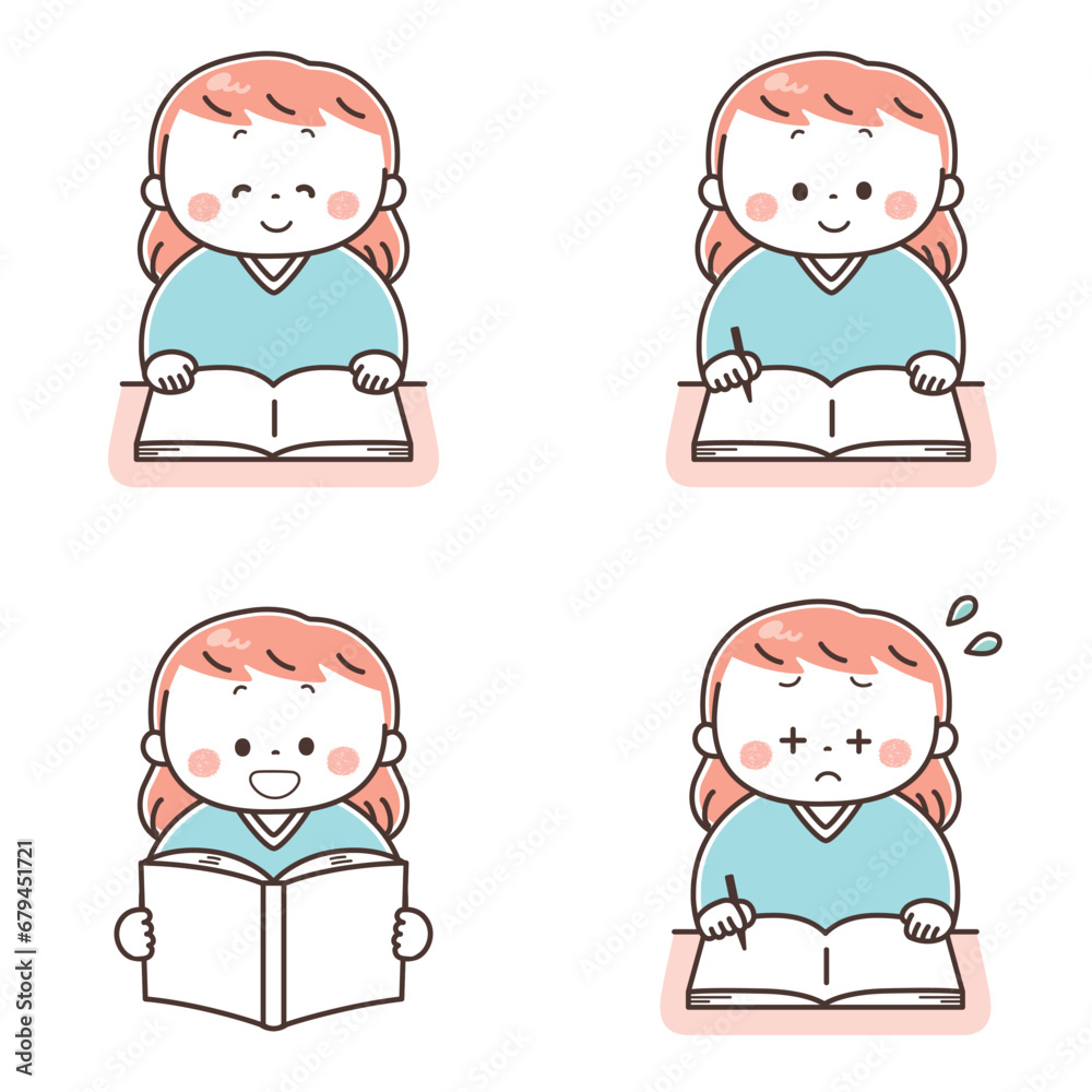 本を読む女性 セット 本を読む女性 セット