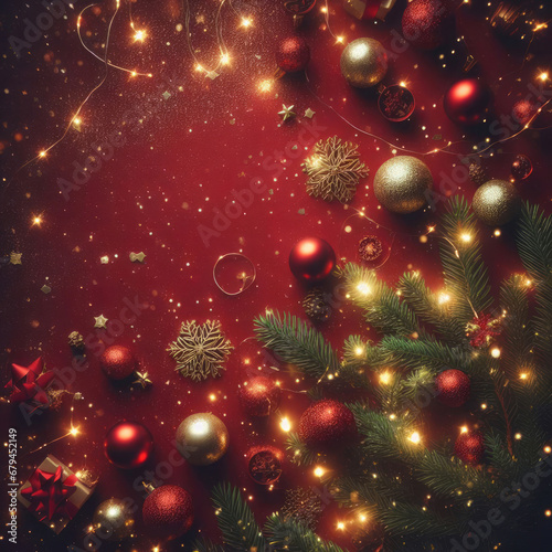ai generative, cozy Merry Christmas background or happy New Year background.