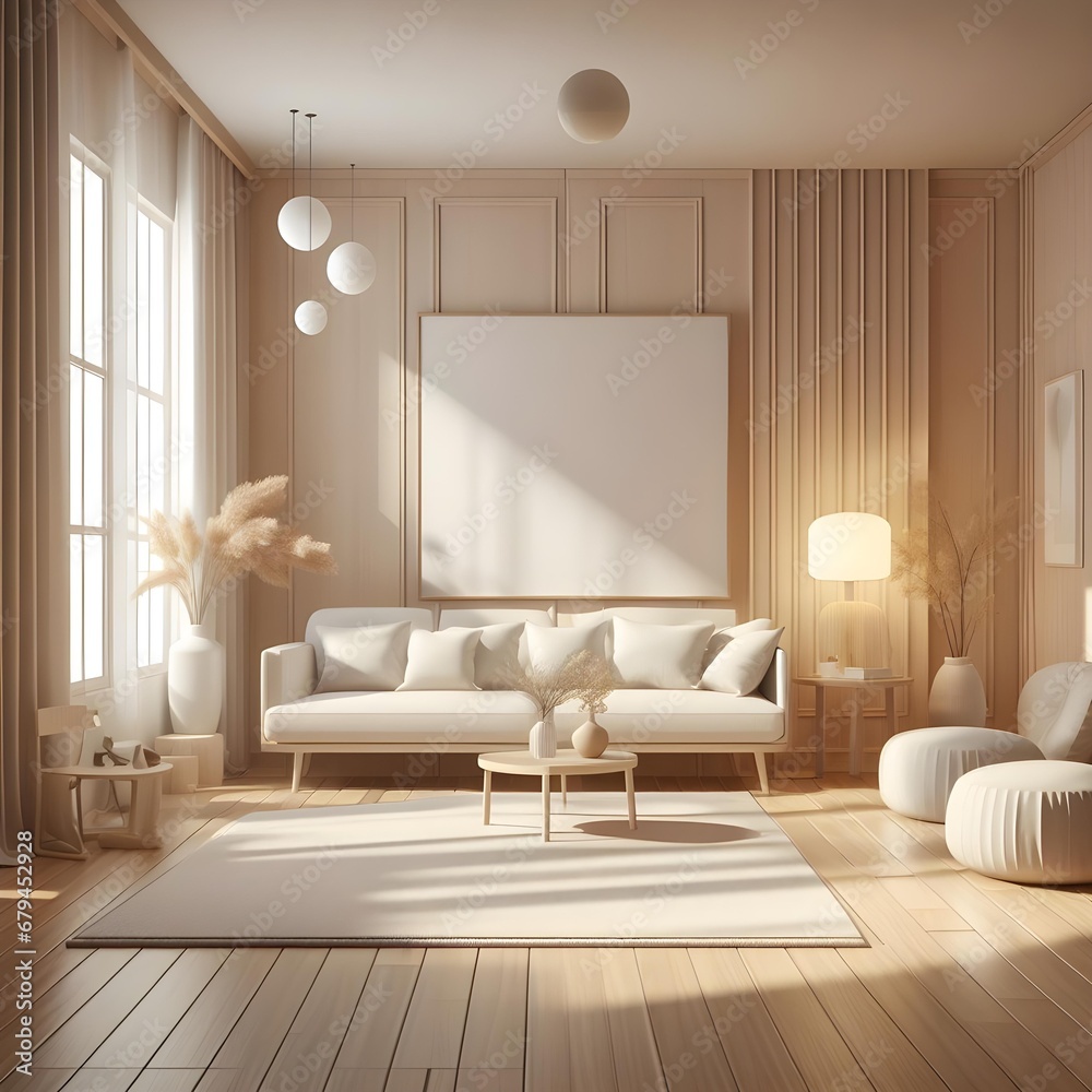 Fototapeta premium modern living room with sofa
