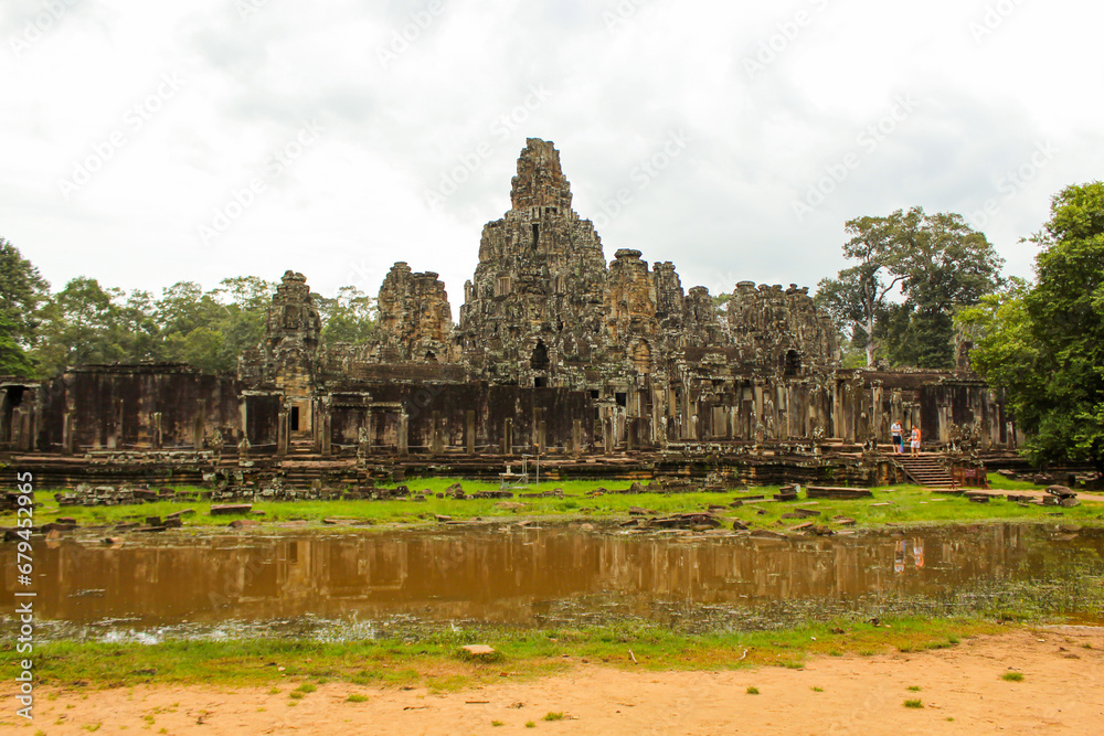 A photo of the Bayon Temple taken from the north entrance A photo of the Bayon Temple taken from the north entrance