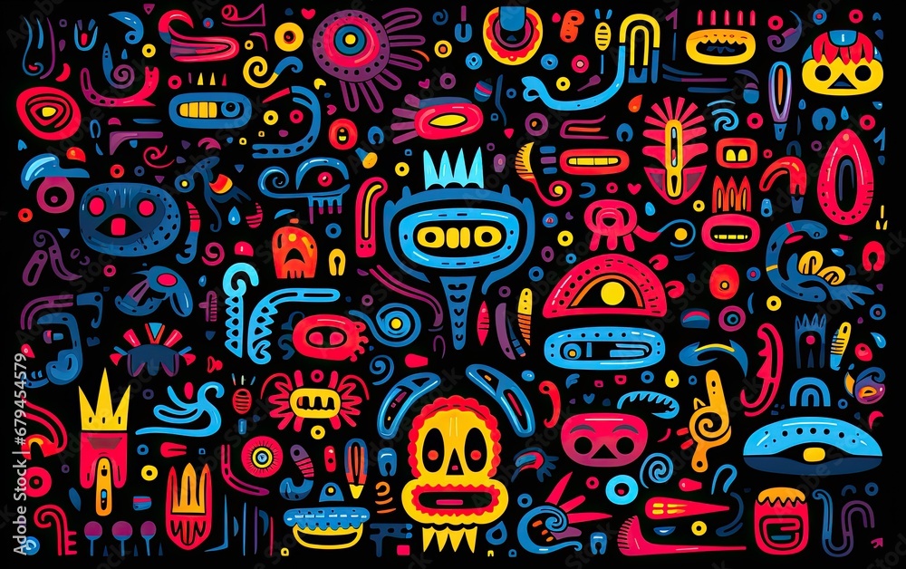 Abstract background with a monster patterns. Abstract background with a monster patterns.
