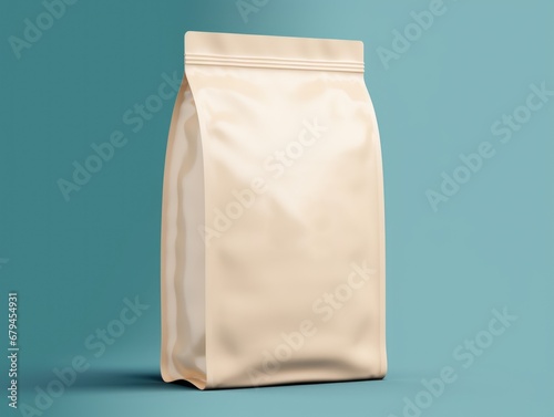 paper bag of coffee package product mockup photography	 photo