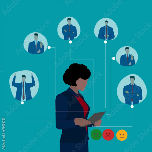 Investment asset allocation and balancing concept Businessman investors make pie charts to balance their portfolios to suit risk and return.