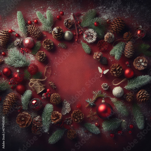 ai generative  cozy Merry Christmas background or happy New Year background.