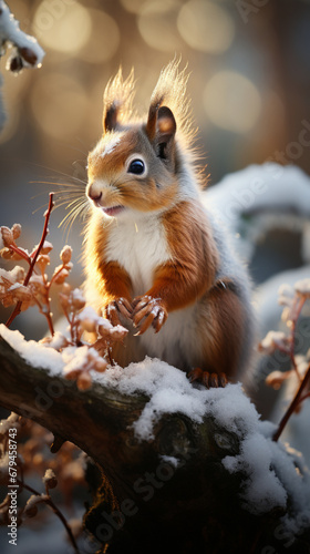 squirrel on a branch © Ai Creatives