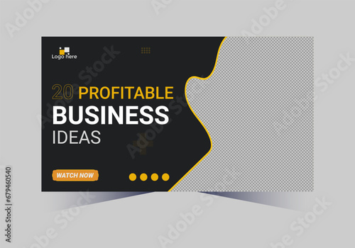 social media web cover banner and youtube thumbnail template design