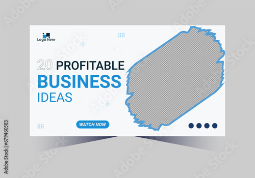social media web cover banner and youtube thumbnail template design