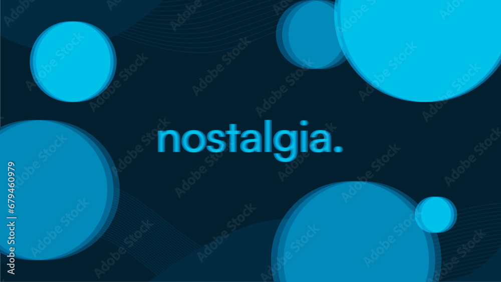Lo-fi Style Dark Blue Bokeh Circle Light Texture Background