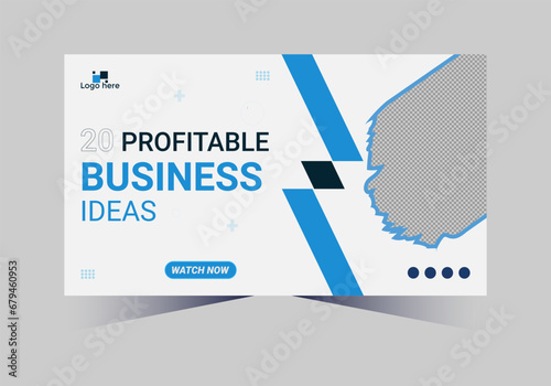 social media web cover banner and youtube thumbnail template design