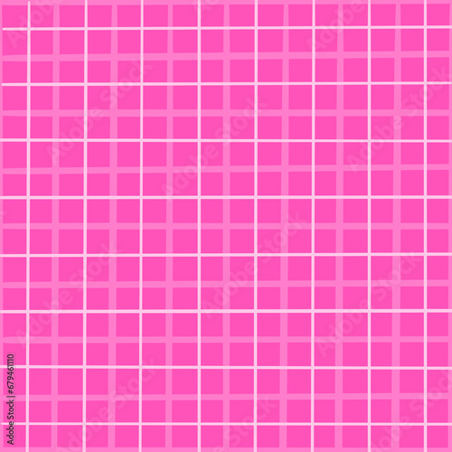 ピンクのチェック柄壁紙