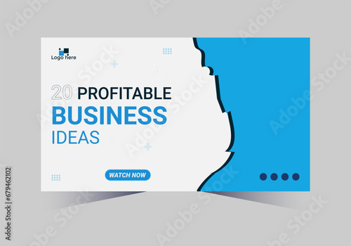 social media web cover banner and youtube thumbnail template design