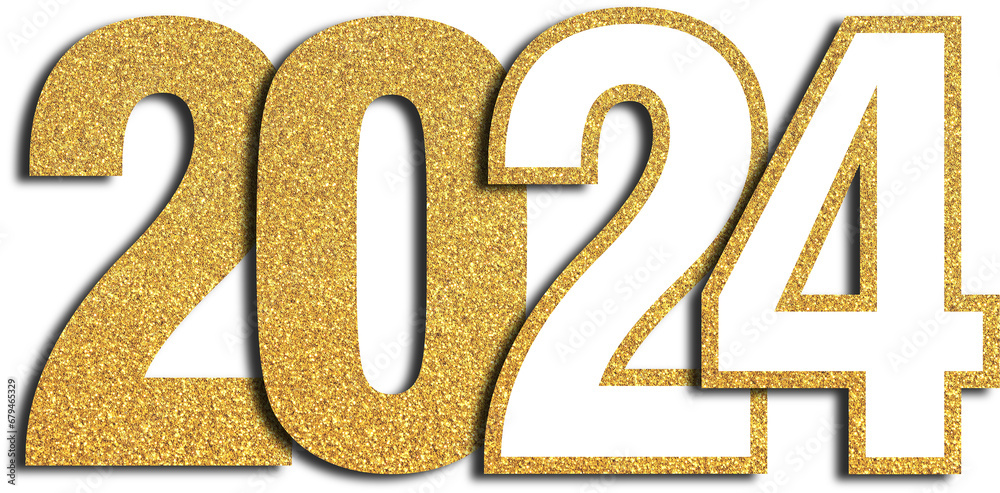 Gold glitter 2024 happy new year, golden 2024 new year Gold glitter 2024 happy new year, golden 2024 new year