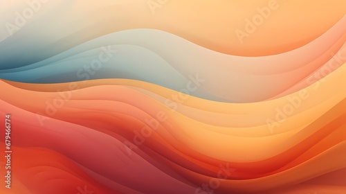 Abstract Orange and Red Wavy Background