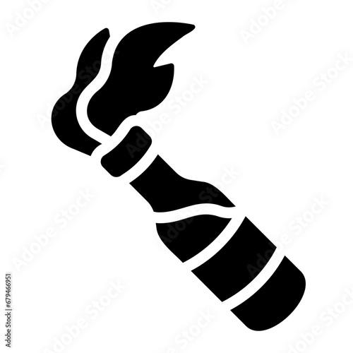 molotov cocktail Solid icon