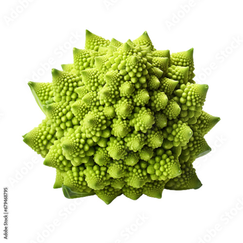 PNG and PSD Fresh romanesco broccoli isolated on a transparent background