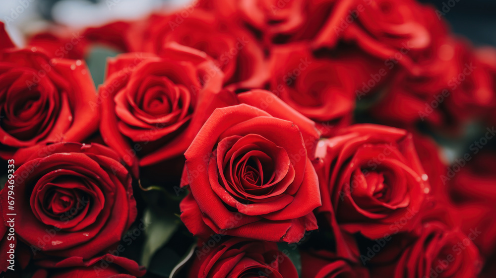 Close up of a bunch of red roses Close up of a bunch of red roses