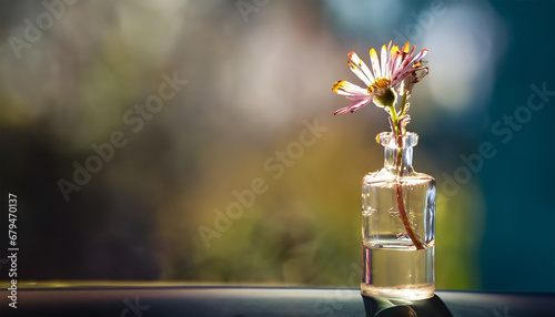 小さな瓶の中に咲く花 photo