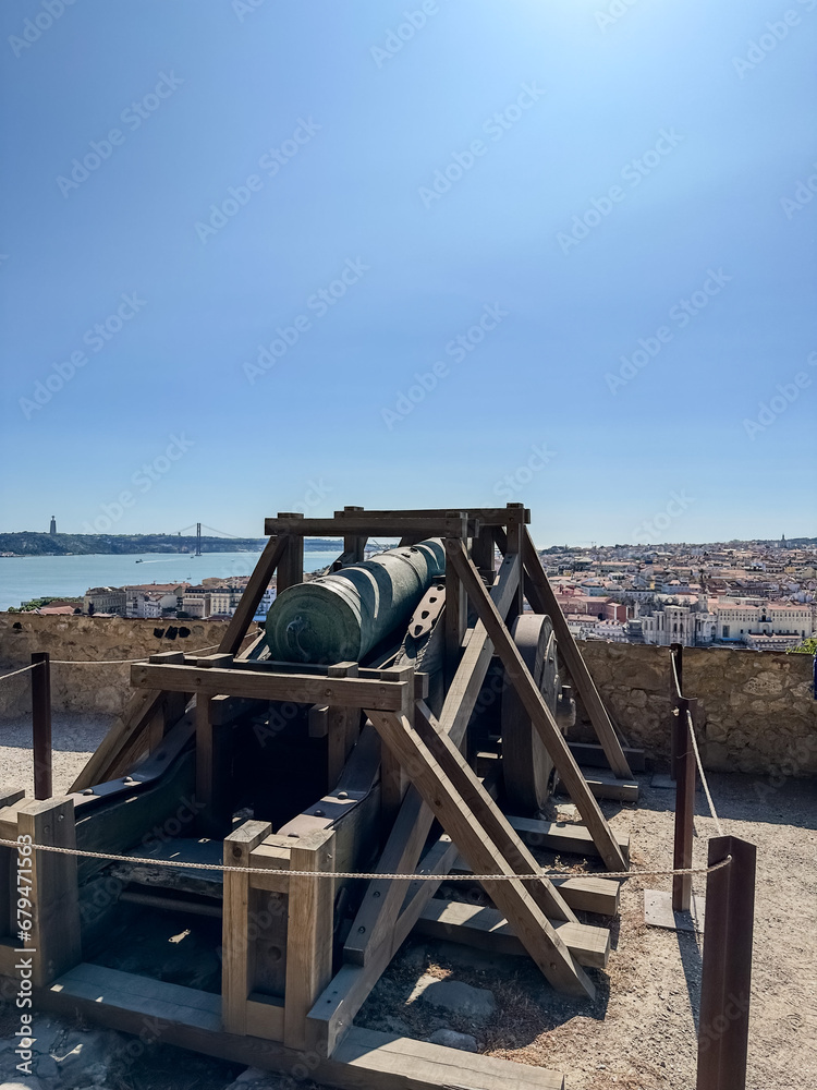 View from São Jorge Castle with a Canon in Lisbon, Portugal
View from São Jorge Castle with a Canon in Lisbon, Portugal