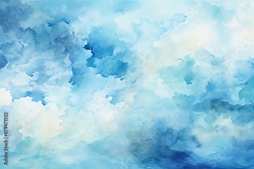 fond ciel bleu en aquarelle photo