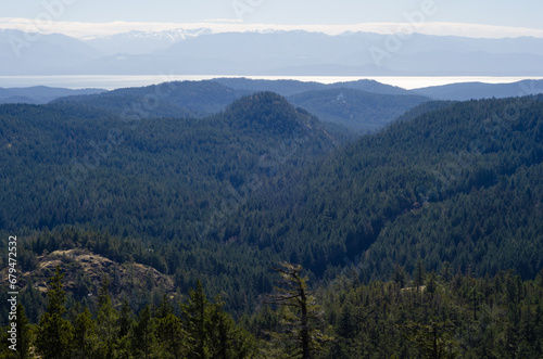 The stunning vistas of the Pacific Ocean from a Vancouver Island mountainside © Doug