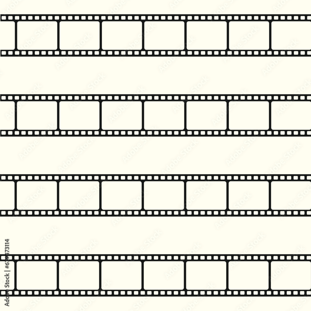 film strip collection old retro movie theater movie bar photo film roll Vector illustration Record a video. for design work	
