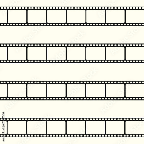 film strip collection old retro movie theater movie bar photo film roll Vector illustration Record a video. for design work	
