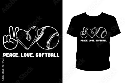 Peace love softball art file for Cricut and silhouette. You can edit it with Adobe Illustrator.