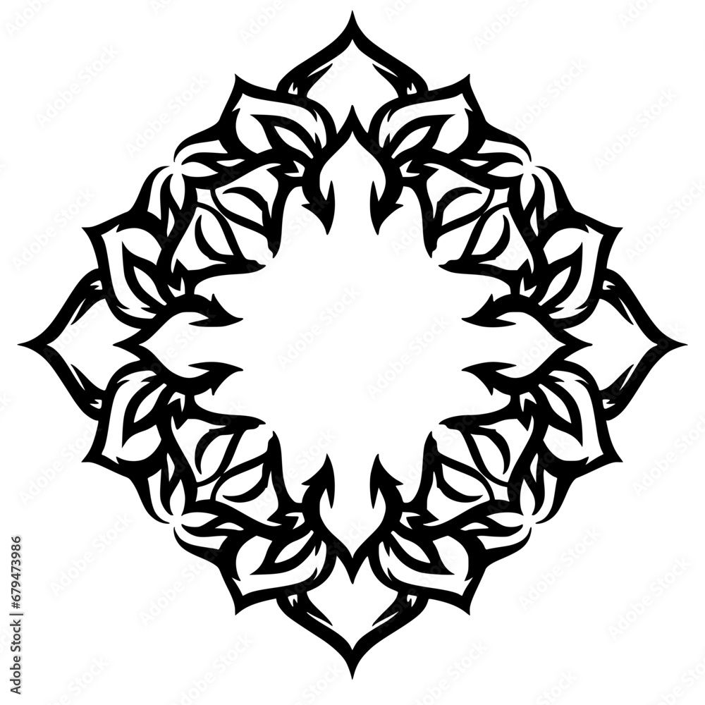 Fototapeta premium Ornamental Decoration, Element Tribal, Cilcular Art