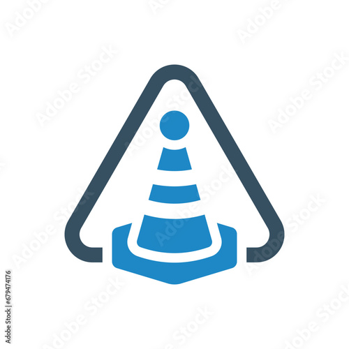roadblock, blocker icon vector illustration