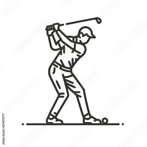 golf player vector icon