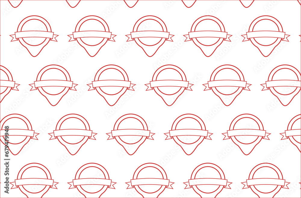 Digital png illustration of red pattern of repeated badges on transparent background Digital png illustration of red pattern of repeated badges on transparent background