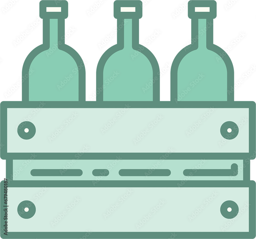 Digital png illustration of box with bottles on transparent background Digital png illustration of box with bottles on transparent background