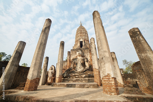 Wat Phra Si Rattana Mahathat, the prominent temple of Si Satchanalai, a satellite city of Sukothai, Thailand photo