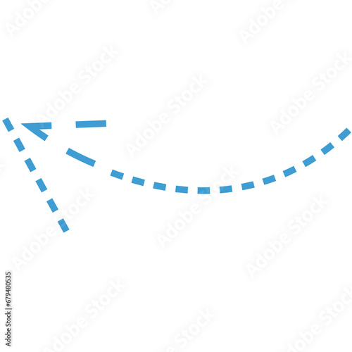 Digital png illustration of blue left arrow on transparent background