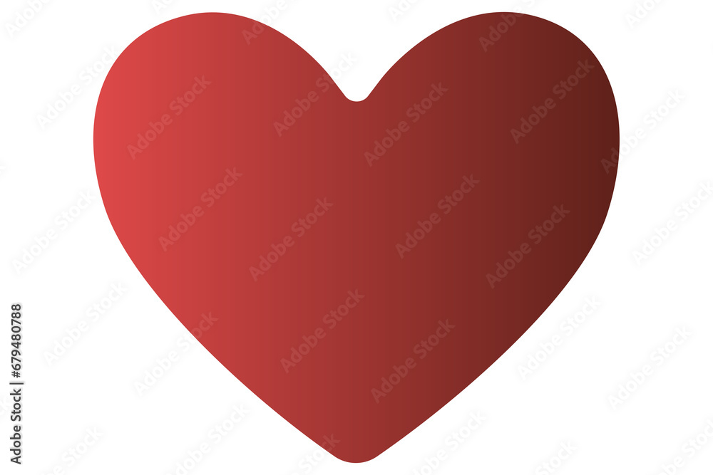 Digital png illustration of red heart on transparent background