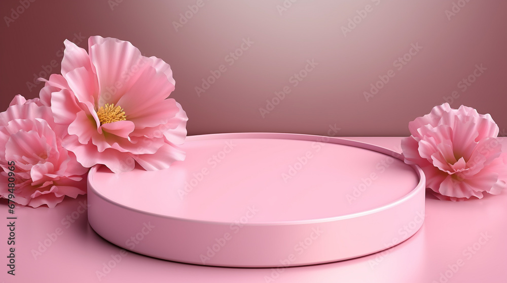 cosmetic cream and flower cosmetic cream and flower