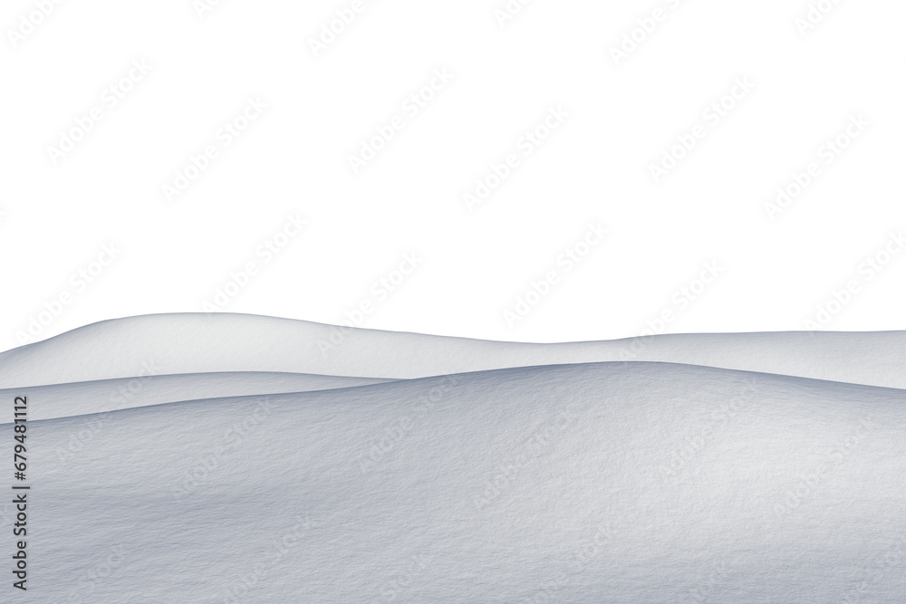 Fototapeta premium Digital png illustration of snow covered fields on transparent background