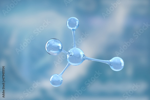 Digital png illustration of molecular structure on transparent background