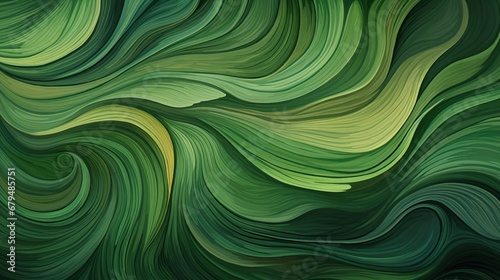 Abstract wood texture background with intricate grain patterns, vibrant green palette, conveying a strong connection to nature, sustainability. Digital illustration, fine detail brushes.