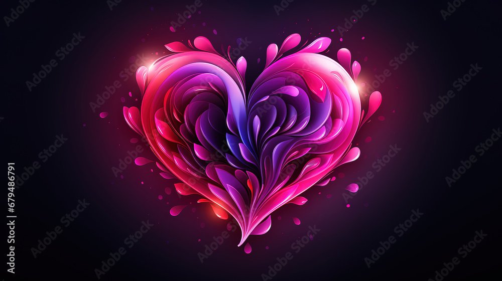 Valentine's day heart design, vector illustration. generative ai