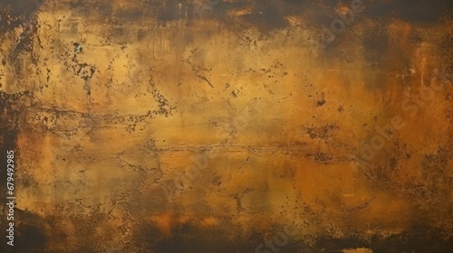 vintage wall gold background, Rusty backdrop. metal old grunge rusty texture,
