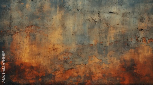 vintage wall gold background, Rusty backdrop. metal old grunge rusty texture,