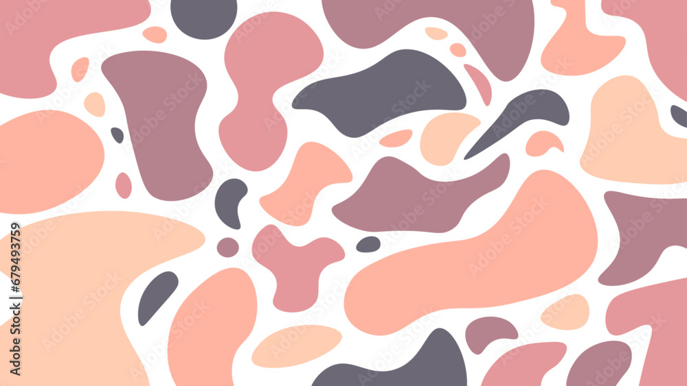 modern shapes, abstract liquid-shaped elements, warm color modern shapes, abstract liquid-shaped elements, warm color