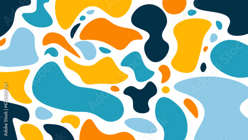 modern organic doodle shapes, abstract liquid-shaped elements