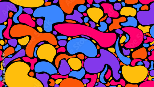 seamless pattern, abstract liquid-shaped elements, organic shapes, light color, background, wallpaper