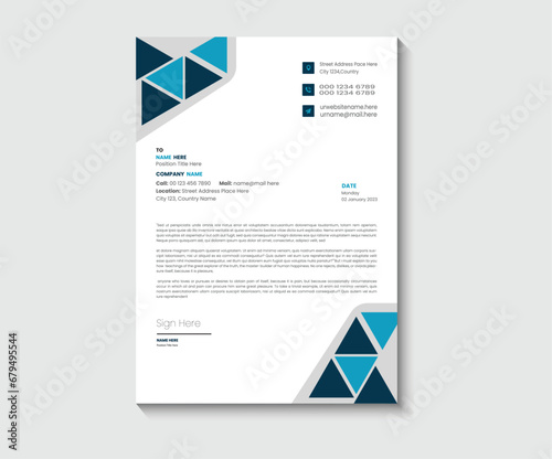 creative letterhead template design
