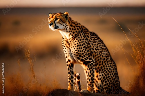 cheetah in the savannah