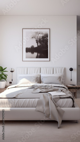 Stylish Minimalist Bedroom © JuanM