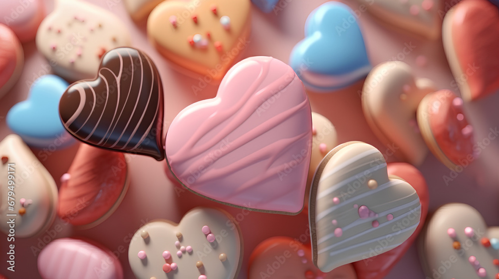 Delectable Valentine's Day Treats: Irresistible Heart-shaped Cookies and Candies Adorned with Vibrant Glazes, Creating a Mouthwatering Website Background, the Perfect Digital Gift for Your Sweetheart Delectable Valentine's Day Treats: Irresistible Heart-shaped Cookies and Candies Adorned with Vibrant Glazes, Creating a Mouthwatering Website Background, the Perfect Digital Gift for Your Sweetheart