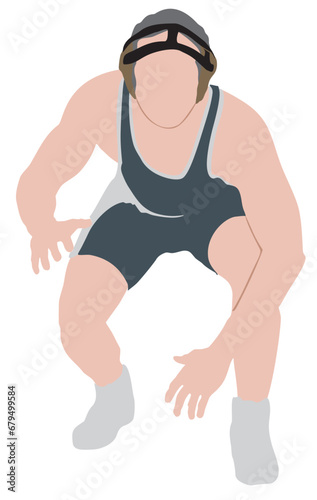 illustration of a wrestler